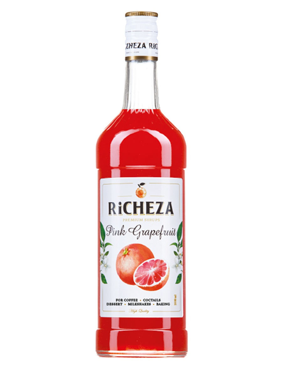 фото Сироп для кофе и коктейлей розовый грейпфут 1 литр, richeza