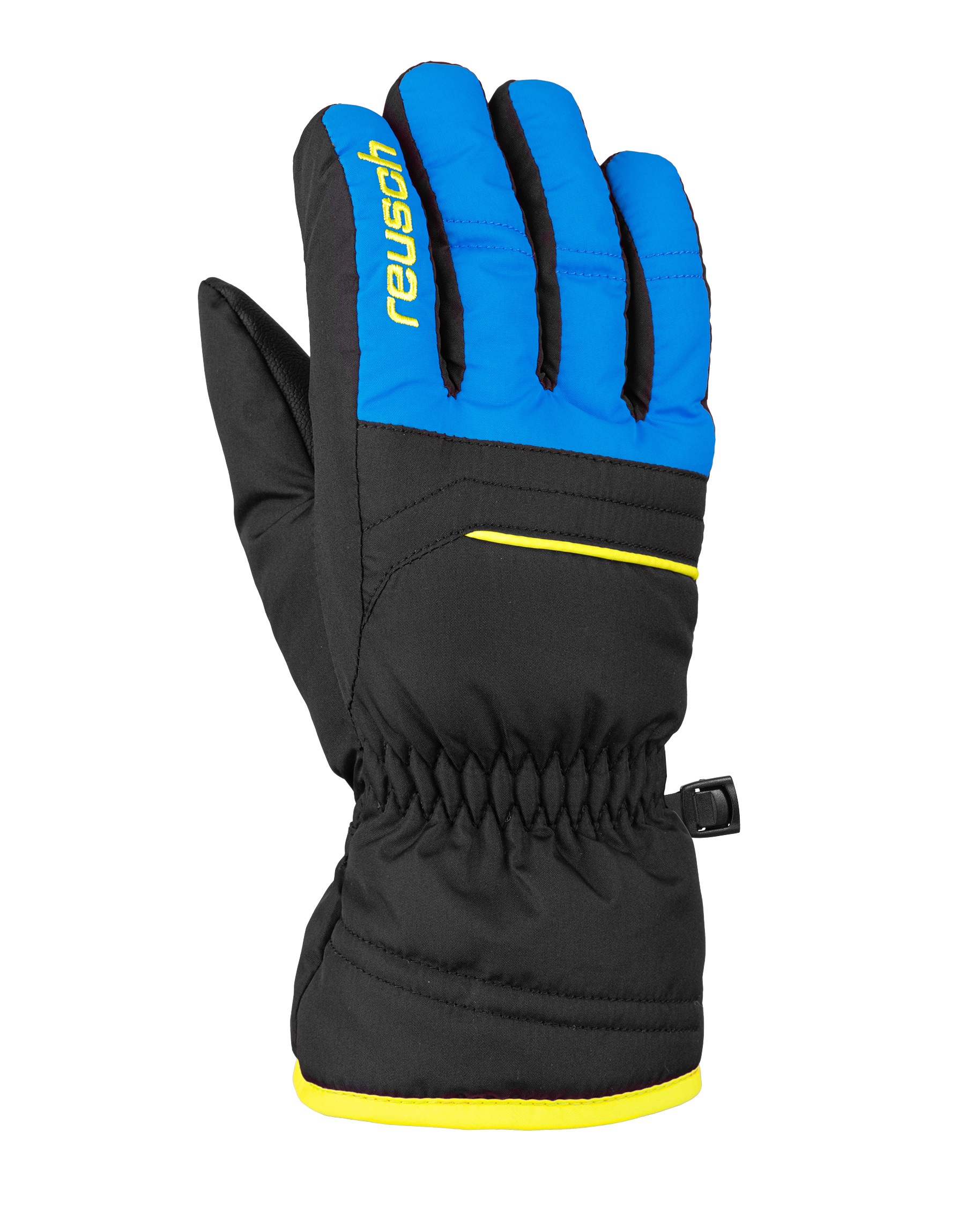 фото Перчатки reusch alan, black/brilliant blue/safety yellow, 3.5 inch