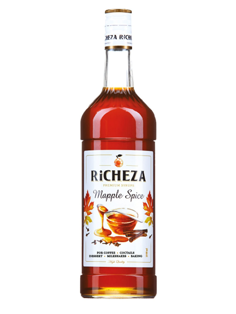 фото Сироп для кофе и коктейлей кленовый с пряностями 1 литр, richeza