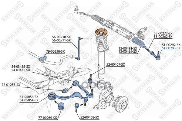 

Наконечник рулевой Stellox 5100293SX