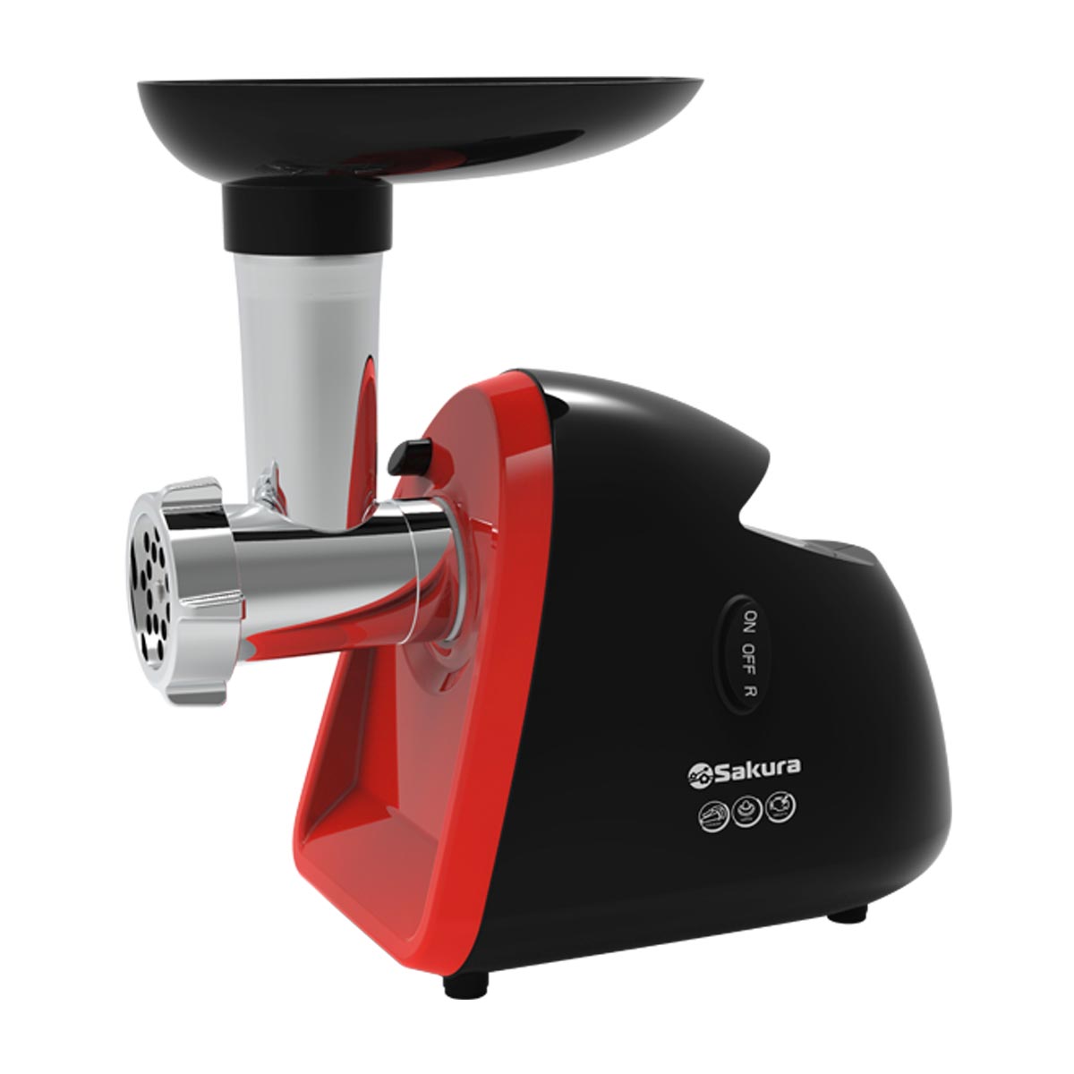 

Электромясорубка Sakura SA-6418BKR Red/Black, SA-6418BKR
