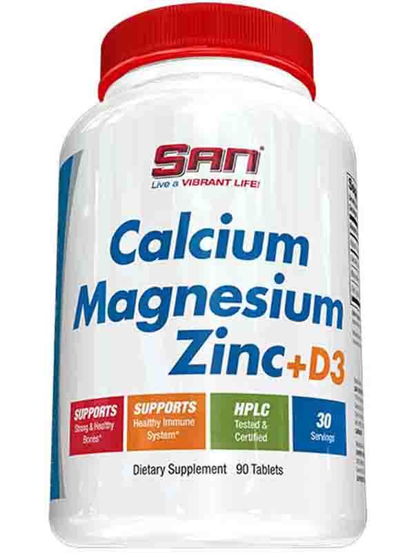 фото Витаминно-минеральный комплекс san calcium magnesium zinc + vitamin d3 90 таблеток