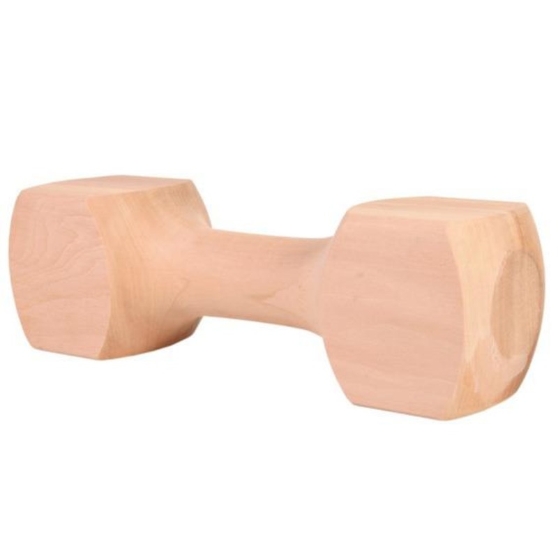 Гантель для собак TRIXIE Wooden Retrieving Dumbbell L, деревянная квадратная, 650г, 25см