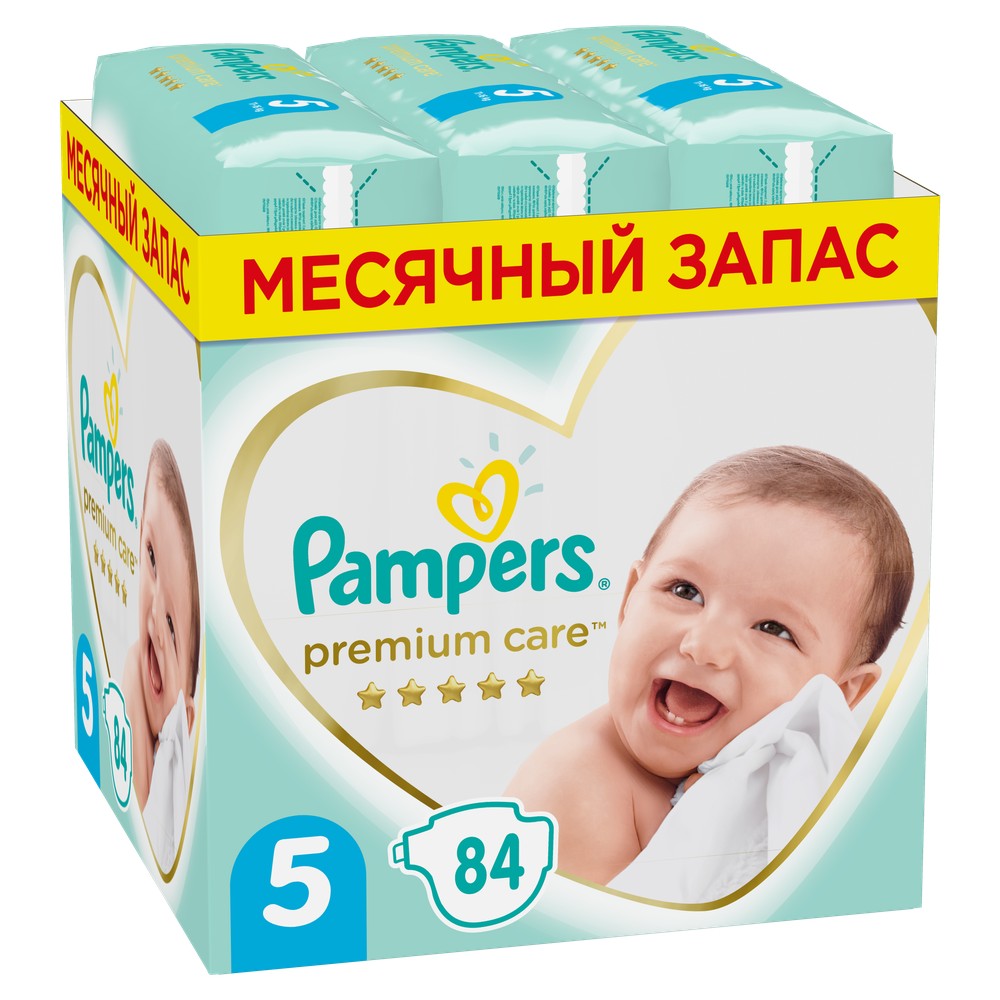 фото Подгузники pampers premium care размер 5, 11kg+, 84 шт