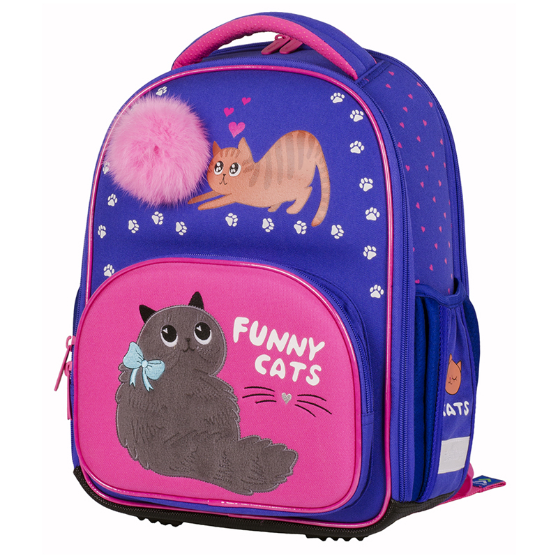 

Ранец детский Berlingo Profi. Funny cats, 36x28x18 см, RU05404