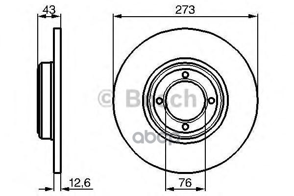 фото Диск тормозной bosch 0986478091