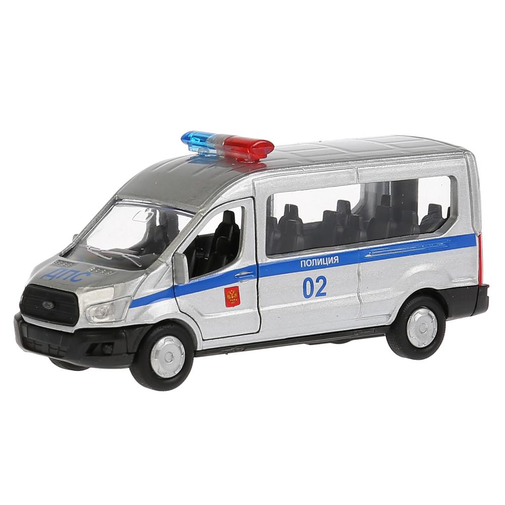 Машинка Технопарк - Ford Transit - Полиция 12 см, открываются двери