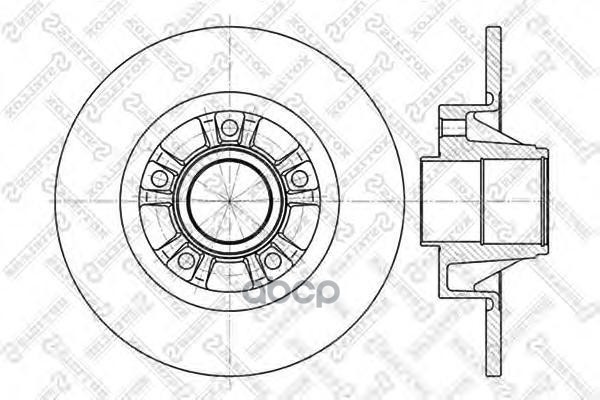 Тормозной диск Stellox 6020-3658-SX