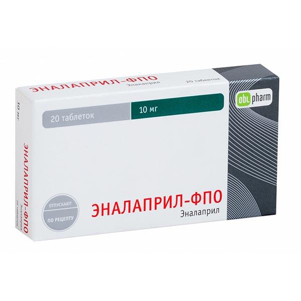 Купить Эналаприл-ФПО таблетки 10 мг 20 шт., Оболенское ФП
