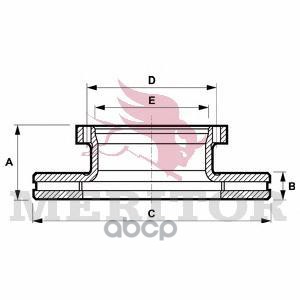 фото Диск тормозной meritor mbr5025