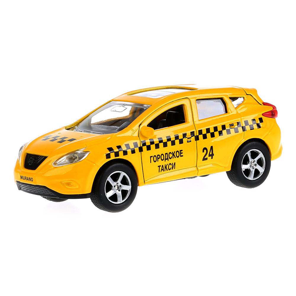 

Машина металлическая инерционная Технопарк Nissan Murano Такси, 12 см, Желтый