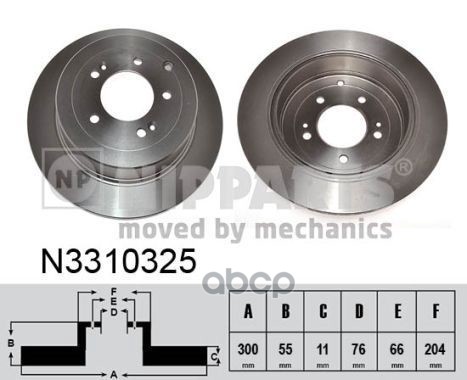 фото Диск тормозной nipparts n3310325