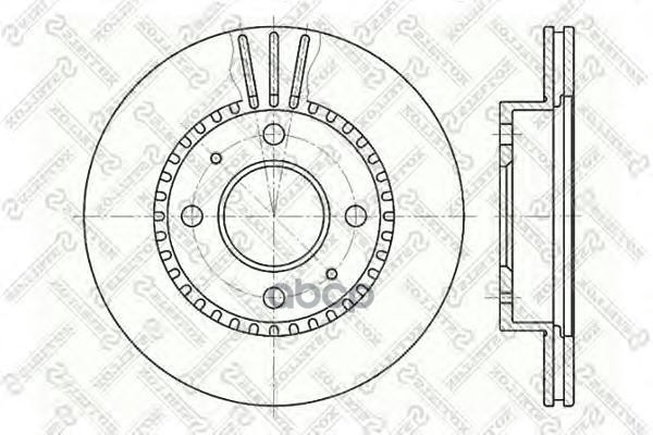 фото Диск тормозной stellox 6020-2244v-sx