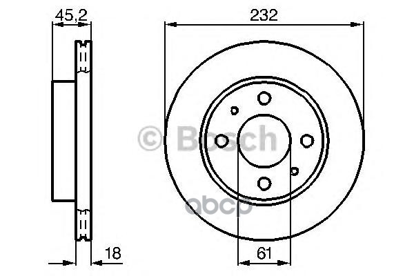 Диск тормозной BOSCH 0986478650