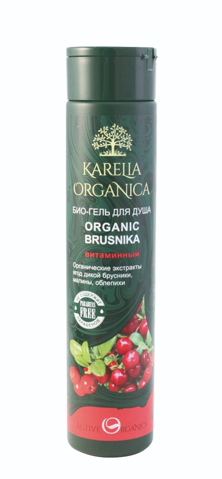 Био-Гель для душа Karelia Organica BRUSNIKA Витаминный 320 мл