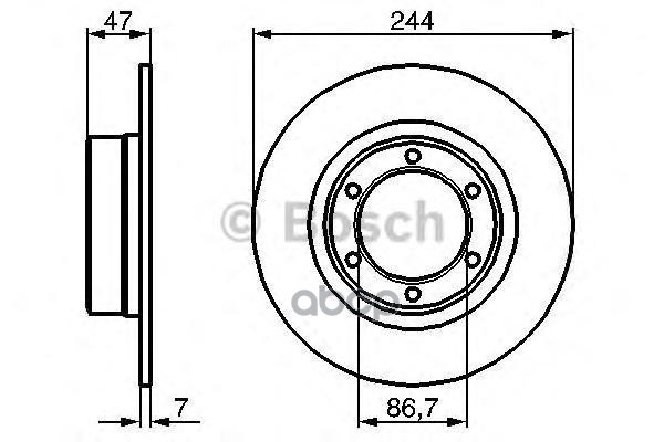 

Диск тормозной BOSCH 0986478050