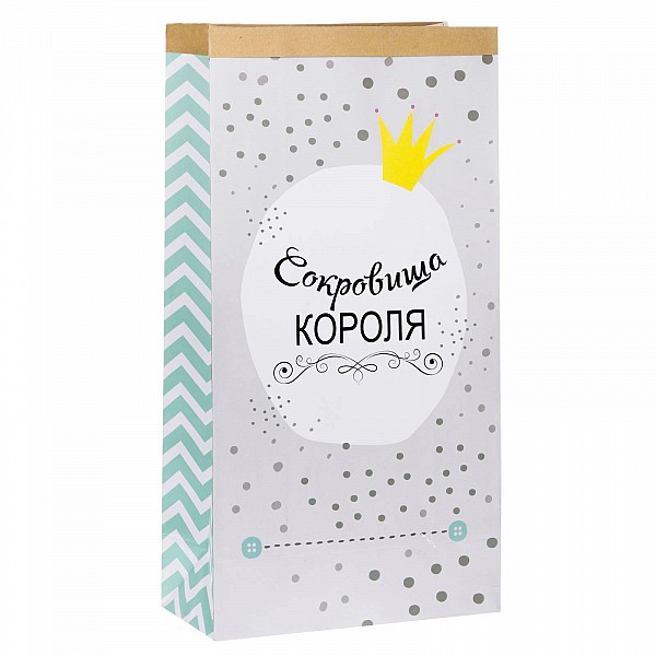 

Крафтовый пакет Сокровища короля 64х32 см Sima-Land, Бирюзовый