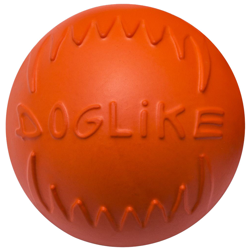 фото Апорт для собак doglike мяч средний, оранжевый, 8.5 см