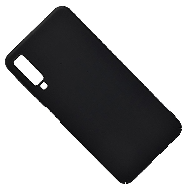 фото Чехол для samsung sm-a750f (galaxy a7 2018) задняя крышка пластик soft touch <черный> promise mobile