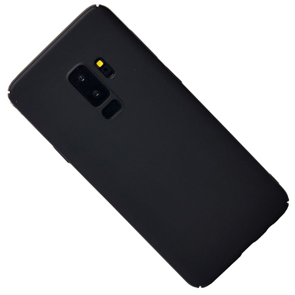 фото Чехол для samsung sm-g965f (galaxy s9 plus) задняя крышка пластик soft touch <черный> promise mobile