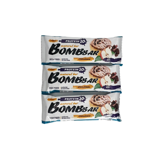 фото Батончик bombbar protein 3 60 г, 3 шт., яблоко/корица