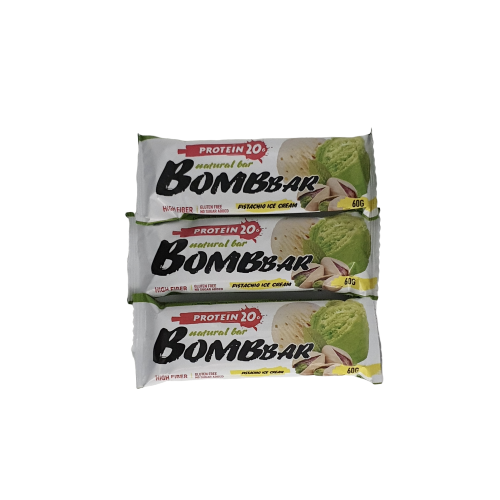 

Батончик Bombbar Protein 3 60 г, 3 шт., фисташковый пломбир, Protein 3