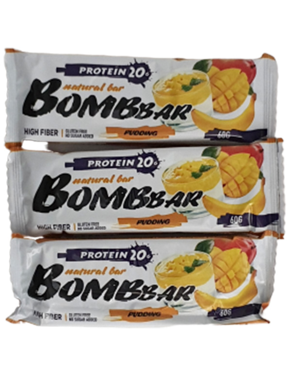 фото Батончик bombbar protein 3 60 г, 3 шт., овсяный