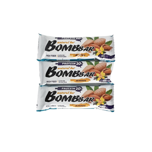 фото Батончик bombbar protein 3 60 г, 3 шт., миндаль/ваниль