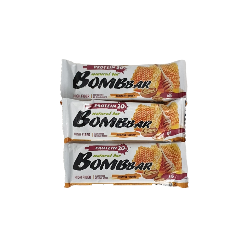 

Батончик Bombbar Protein 3 60 г, 3 шт., грецкие орехи с медом, Protein 3