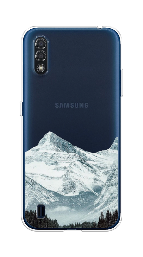 

Чехол на Samsung Galaxy M01 "Горы арт 1", Белый;зеленый, 2101150-2