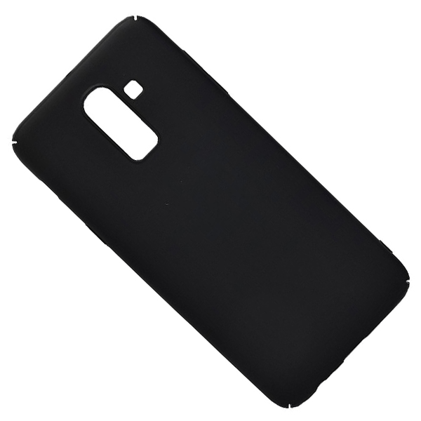фото Чехол для samsung sm-j810f (galaxy j8 2018) задняя крышка пластик soft touch <черный> promise mobile
