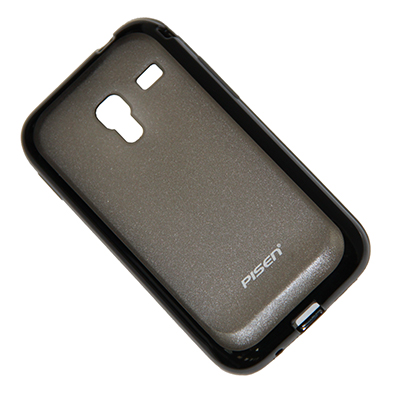 фото Чехол для samsung s7500 задняя крышка пластиково-силиконовый pisen <черный> promise mobile