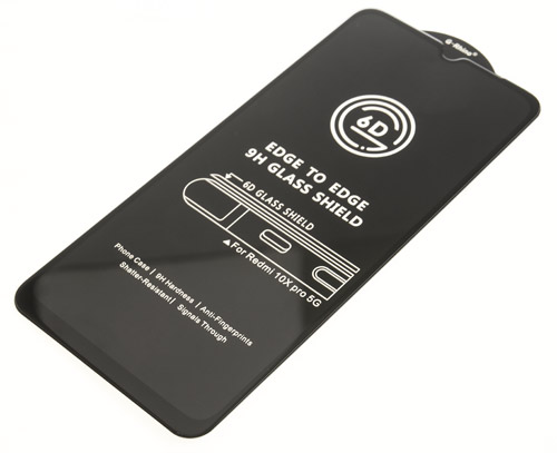 

Защитное стекло 9H Black для Xiaomi Redmi 10X Pro черное т/у