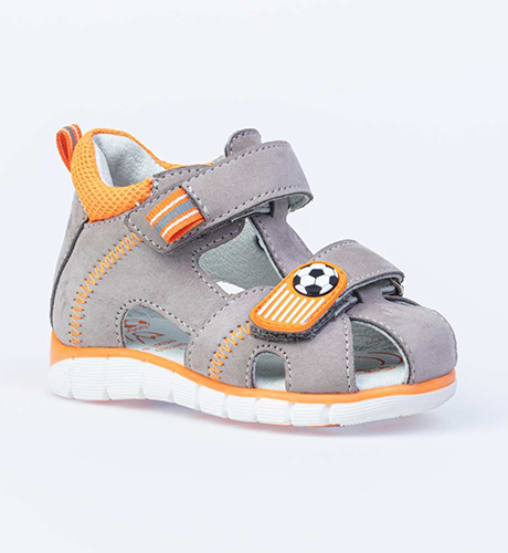 фото Сандалии детские котофей, цв. серый р.28