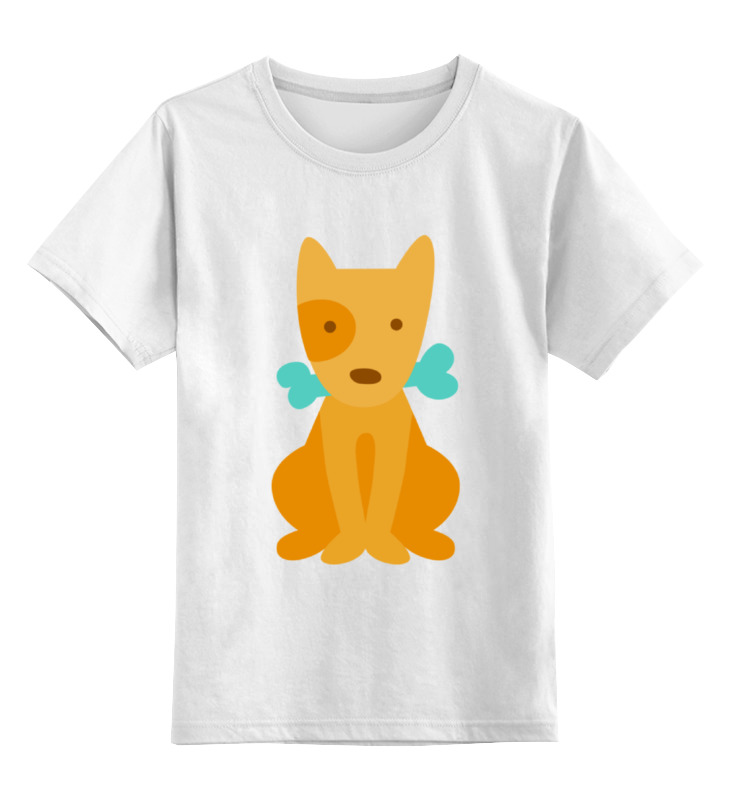 

Детская футболка Printio Щенок с косточкой цв.белый р.128, 0000002095591