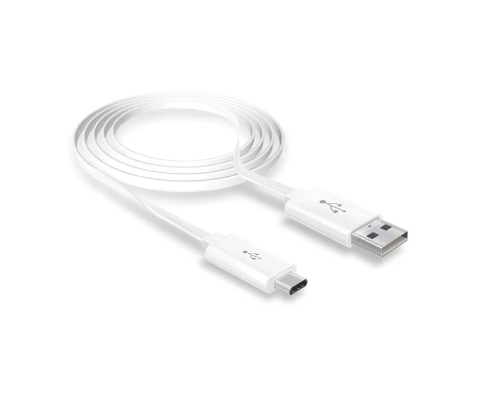 фото Кабель craftmann usb - type-c craftmann, white, 2 м.