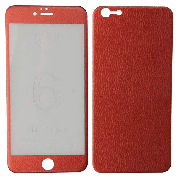 

Защитное стекло для Apple iPhone 6 Plus, iPhone 6s Plus (две стороны 4D) <красный>