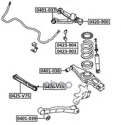 фото Рычаг подвески asva 0425v75