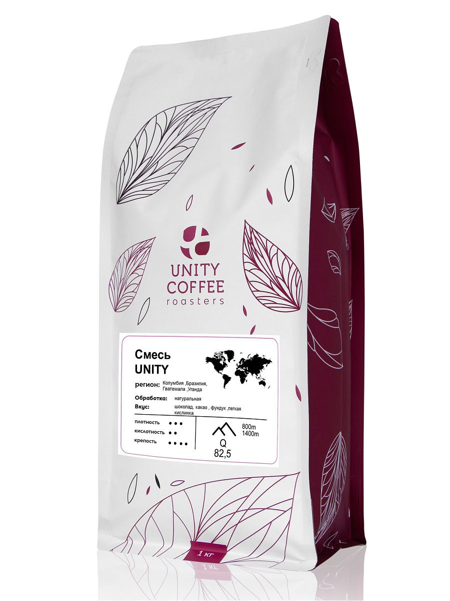 

Смесь премиальных сортов UNITY кофе молотый, 1 кг / свежая обжарка, UNITY COFFEE