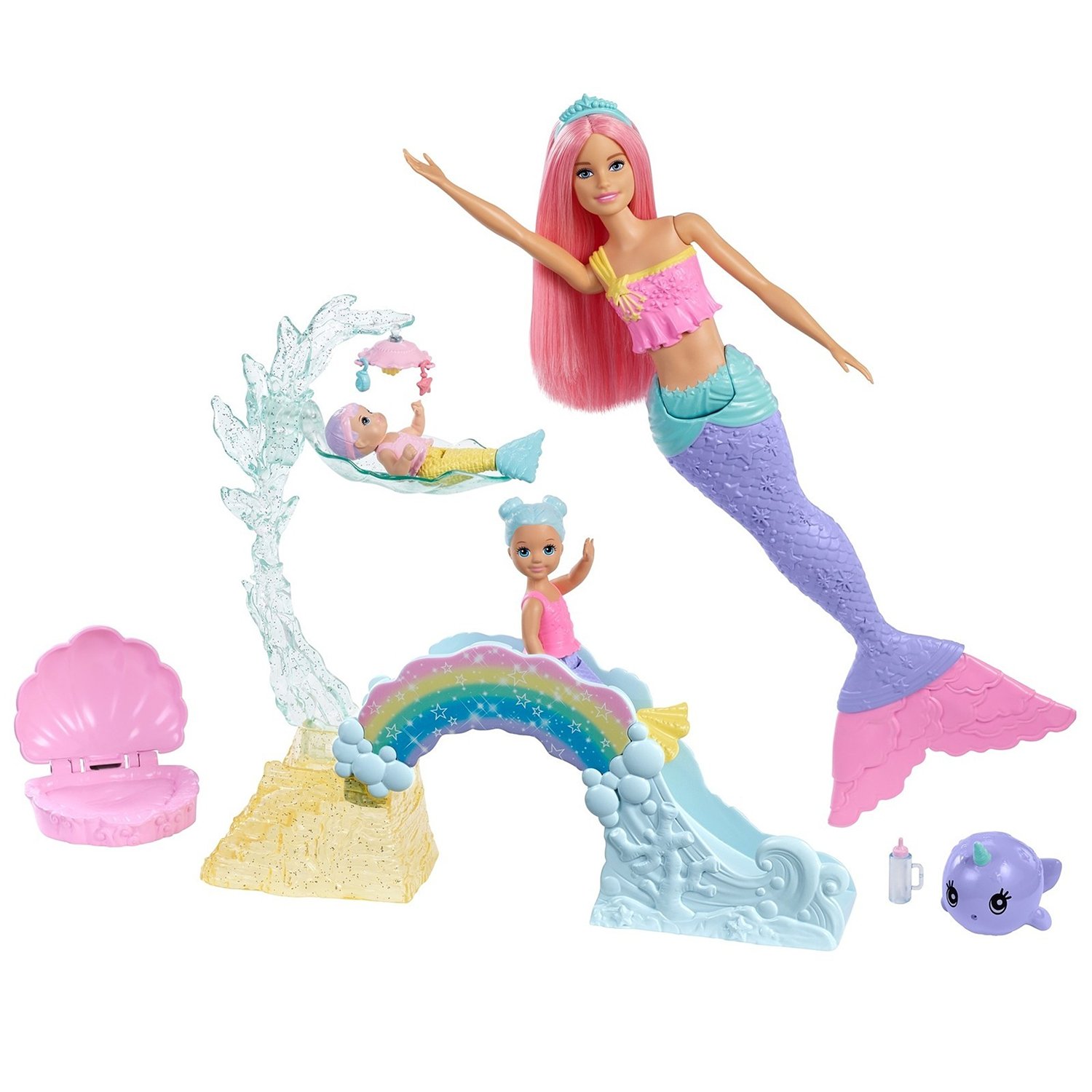 

Игровой набор Barbie Барби с маленькими русалочками FXT25