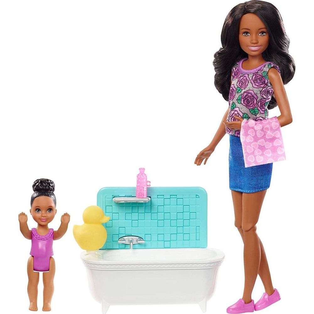 

Игровой набор Barbie с куклой Няня брюнетка FHY97/FXH06