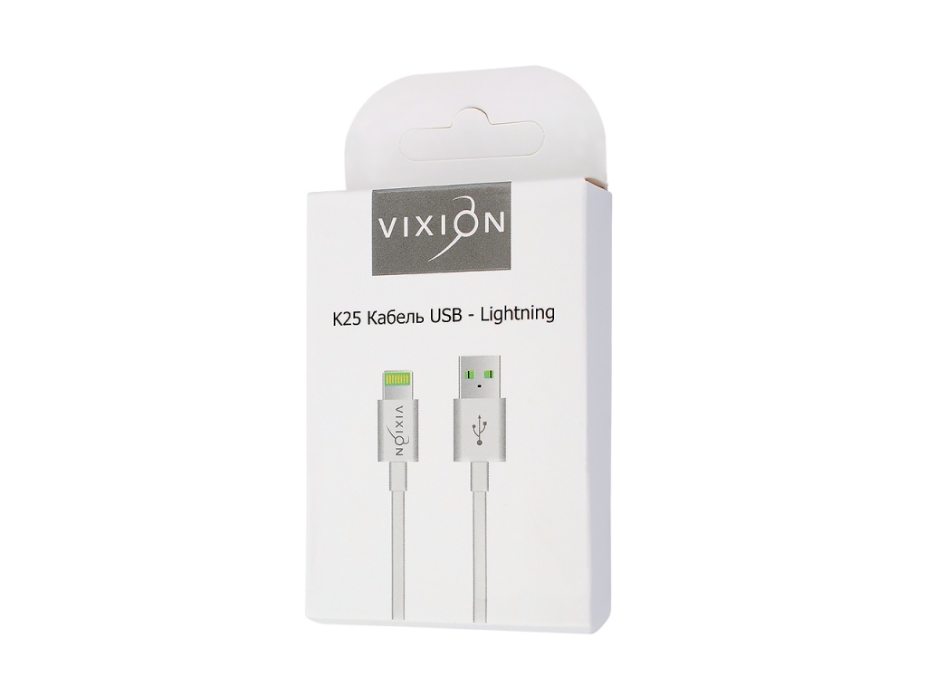 фото Кабель vixion usb - lightning 1,2м white (gs-00006072)