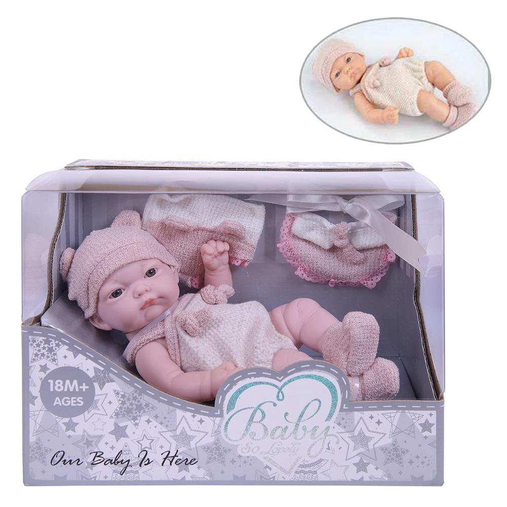 фото Пупс junfa toys baby so lovely в розовом костюмчике с шапочкой и аксессуарами