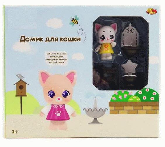 Игровой набор ABtoys Уютный дом Домик для кошки Ванная комната
