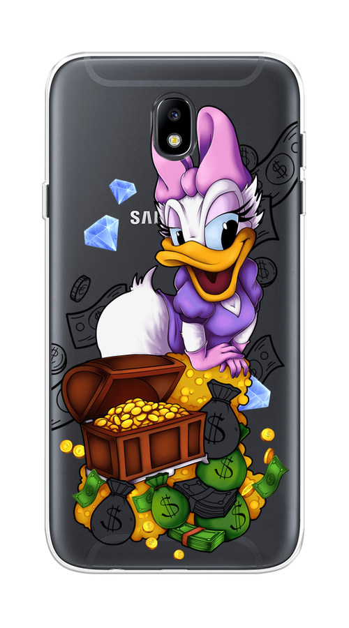 

Чехол на Samsung Galaxy J7 2017 "Rich Daisy Duck", Коричневый;белый;фиолетовый, 23150-6