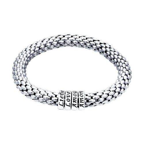 

Браслет из серебра р.  SOKOLOV 94050145, эмаль, 94050145