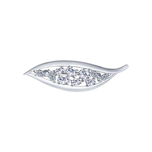 

Брошь из серебра SOKOLOV 94040118, фианит, 94040118