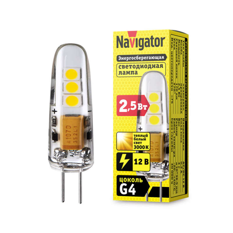 фото Лампа светодиодная navigator 71 265 nll-s-g4-2,5-12-3k