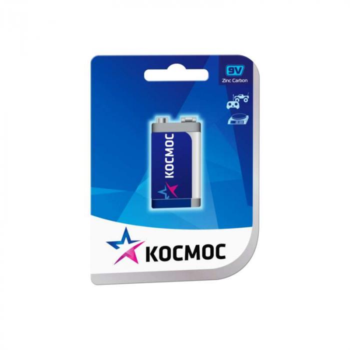 

Батарейка КОСМОС KOC6F221BL 6F22(9V) 1шт, КОСМОС KOC6F221BL Тип: крона 6F22(9V) (Кол-во в уп, 1шт,)