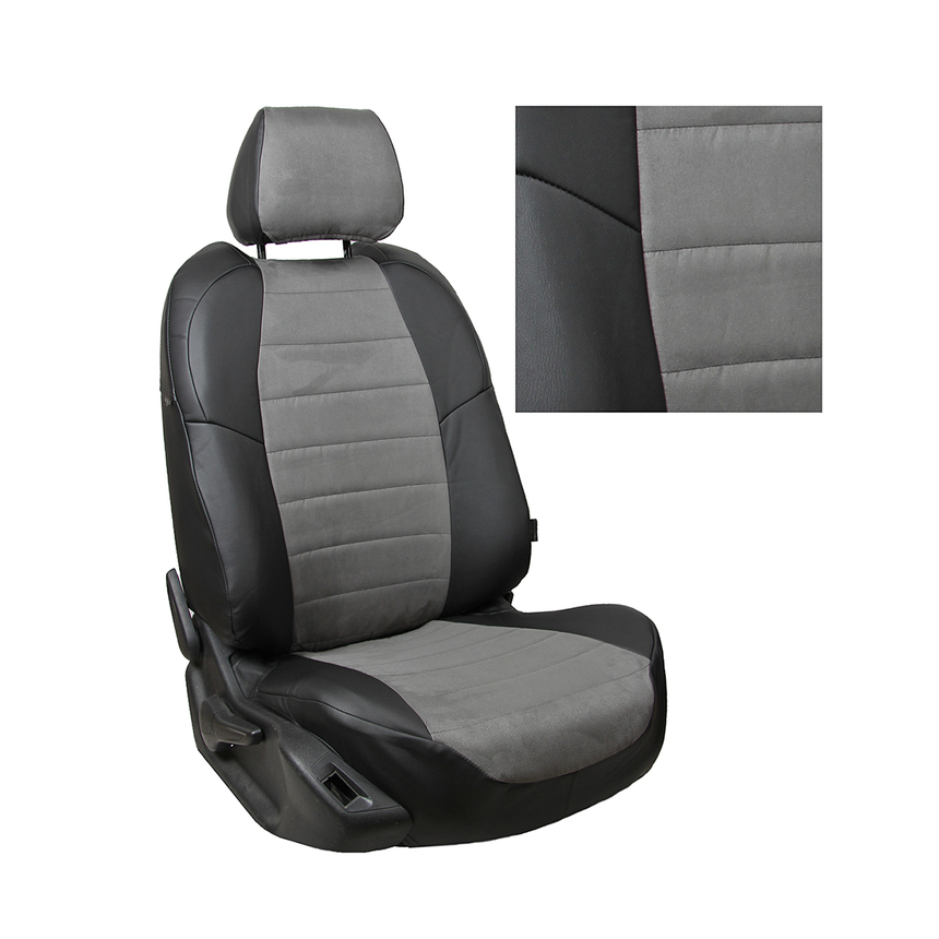 фото Чехлы на сиденья mitsubishi pajero sport ii с 08-13г. al bk/gy / автопилот